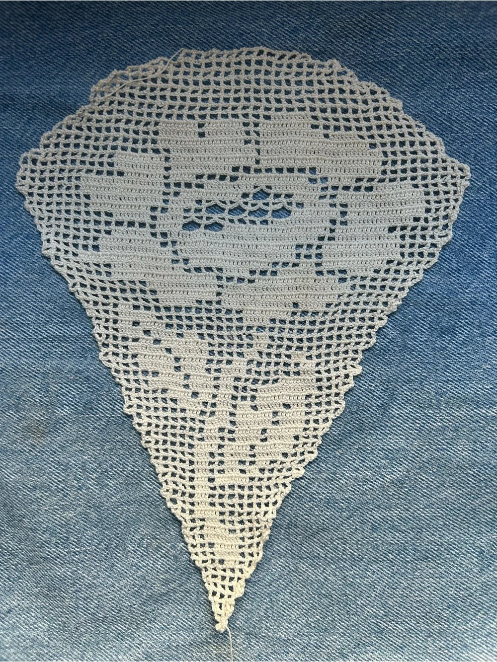3 pieces of vintage crochet work